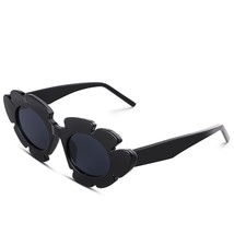 Trendy Cat Eye Flowers Sunglasses For Women Men Retro Fashion Nude Chunk... - £12.67 GBP