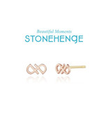 Stone Hedge 14K earrings P1085 Korean jewelry - £126.81 GBP