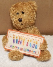 TY Beanie Baby Teddy Birthday Sign Bear 4 1/2&quot; Tall 2006  Stuffed Animal... - £6.33 GBP