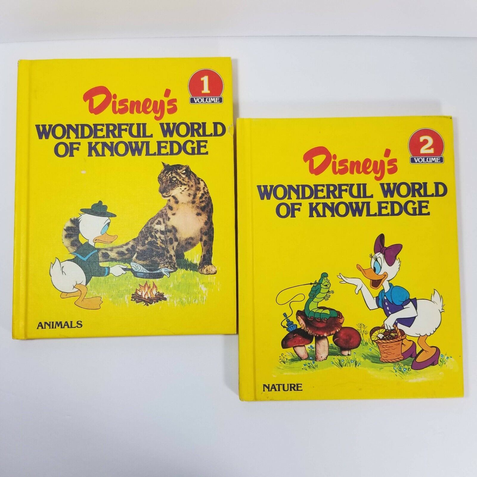 Primary image for 1982 Disney’s Wonderful World Of Knowledge Stories Book Vol 1 and 2 Lot Set