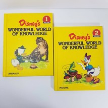1982 Disney’s Wonderful World Of Knowledge Stories Book Vol 1 and 2 Lot Set - £3.89 GBP