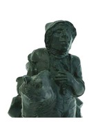 Black Welsh Slate Miner Peddler Figurine On A Horse 5&quot; x 2&quot; - $9.49