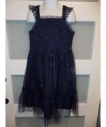 Crewcuts Navy/Silver Glitter Tiered Tulle Dress Size 8 Girl&#39;s NWOT - $488.53 MXN