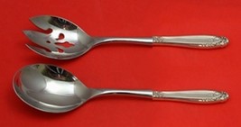 Prelude by International Sterling Silver Salad Serving Set Pierced Custom - $147.51