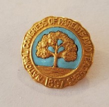 National Congress of Parents and Teachers Vintage Lapel Pin Pinback Gold... - $14.65