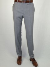 Mens Mantoni Flat Front Pants All  Wool Super 140&#39;s Classic Fit 46306-2 ... - £55.46 GBP