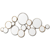 20&quot; Silver And Bronze Round Wall Mounted With Metal Frame - £192.30 GBP