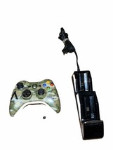 Microsoft Xbox 360 Wireless Camouflage Controller W/Nyko Charger TESTED - £26.11 GBP