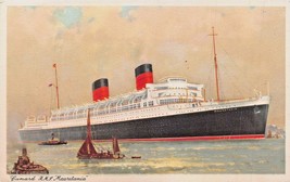 Cunard Steamer Ship R M S Mauretania 1955 Postcard - £7.65 GBP