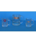 Glassware-Vintage A&amp;W Root Beer Mugs-1 Medium and 2 small - $27.00