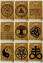 Handmade Engraved Personalised Bamboo Chopping Board Table Decor Viking Gothic - £13.08 GBP