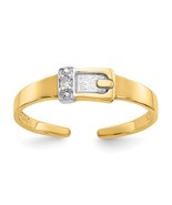 14K Two-Tone Gold .01 CTW Diamond Belt Buckle Toe Ring - €168,17 EUR