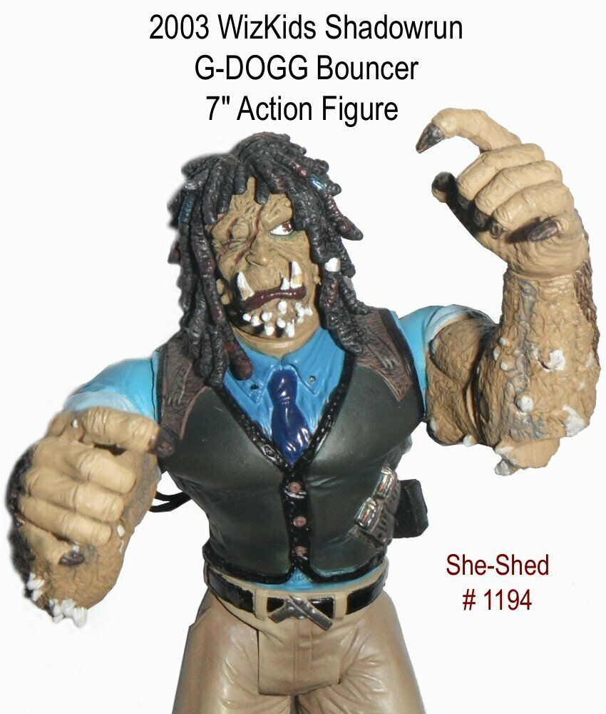2003  WizKids Shadowrun G-DOGG Bouncer Action Figure SERIES ONE Toy - $7.95