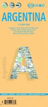 Argentina - Laminated Borch Road Map - $15.54