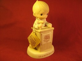 Precious Moments Porcelain Figurine 1982 LET US CALL THE CLUB TO ORDER [... - $4.78