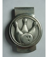 VINTAGE STAINLESS STEEL BOWLING PIN BOWLING BALL MONEY CLIP - $16.50