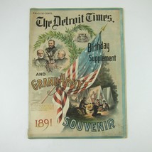 Detroit Times Grand Army of the Republican GAR Souvenir Magazine 1891 Antique - £167.85 GBP