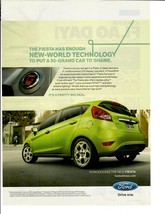 2010 Print Ad Ford Fiesta New World Technology Lime Green Car - £11.62 GBP
