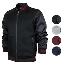 Men&#39;s Lightweight Multi Pocket Letterman Varsity Mesh Track Bomber Jacket - $45.10