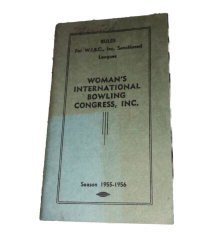 womans national bowling congress inc. 1955-1956 - $5.78