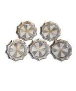 Vintage CRYSTAL Coasters RIEMS FRANCE Starburst Decagons set 5 UNIQUE RARE  - $16.93 CAD