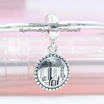 925 Sterling Silver Chicago Exclusive Dangle Charm With Enamel Charm - £13.99 GBP