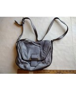Kooba Lavender Gray Leather Crossbody Bag Front Magnetic Latch Dust Bag EUC - £15.55 GBP