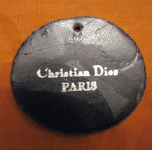 Sale Rare Original Christian Dior Paris Oval Leather LABEL- Show Original Tit... - £12.03 GBP