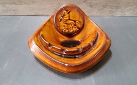 Taurus the Bull Zodiac Ceramic Molded Ashtray 7&quot; Glazed 1975 Vintage - £37.09 GBP