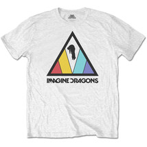 White Imagine Dragons Triangle Logo Official Tee T-Shirt Mens Unisex - £25.01 GBP
