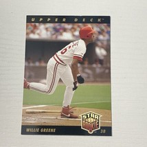 1993 Upper Deck Star Rookie Baseball #4 Willie Greene  Cincinnati Reds - £1.57 GBP