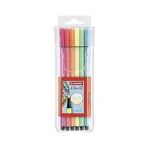 STABILO Pen 68 Wallet of 6 neon colours - Premium felt-tip pen  - $19.00