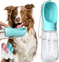Dog Water Bottle, Leak Proof Portable Pet Water Dispenser with Drinking Feeder! - £12.98 GBP