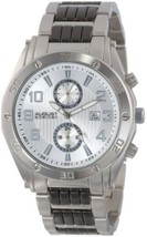 NEW August Steiner AS8070SS Mens Swiss Month Date GMT Silver Dial Two To... - $49.80