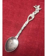 Vintage ITALY Collector Souvenir Spoon 3 3/4” Silver Plated Winged Crown... - $14.80