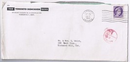 Canada Letter Cover Toronto Dominion Postage Due Frank 1962 /w Contents - £1.70 GBP