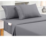 Queen Sheet Set  Soft Microfiber 4 Piece Luxury Bed Sheets With Deep Poc... - $40.99