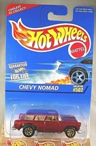 1995 Hot Wheels Blue/White Card #502 CHEVY NOMAD Maroon w/Gold 7 Spokes Wheels - £6.68 GBP