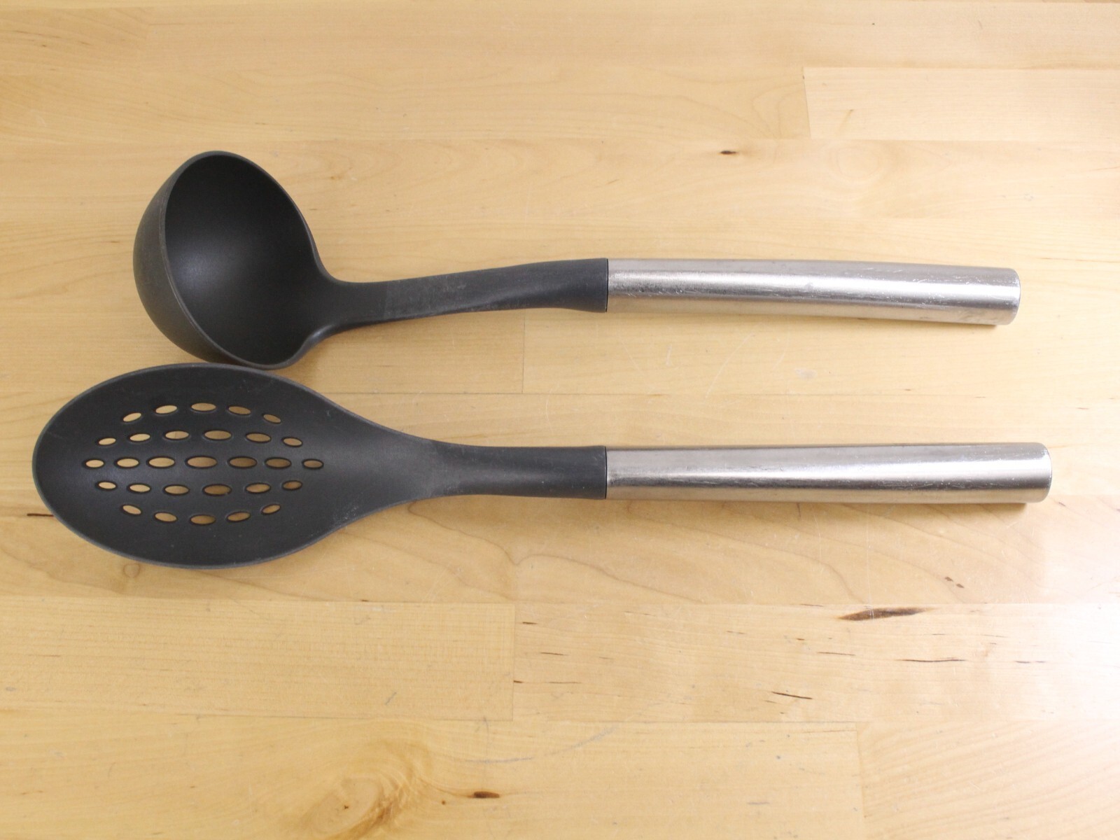 Lot of 2 Sabatier Nylon Serving Utensils Slotted Spoon &amp; Ladel Stainless... - $24.74