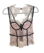 Victoria&#39;s Secret 2014 Fashion Show Pink Sheer Floral Chantilly Lace Cor... - $85.00