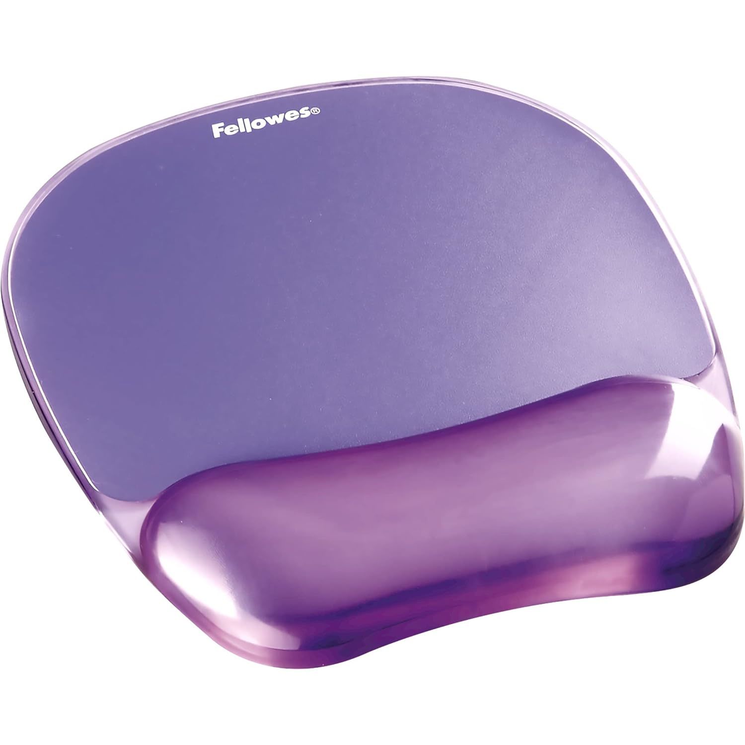 Primary image for Fellowes Gel Crystal Transparent Mousepad and Wrist Rest - Purple, 9.05" x 7.95"