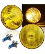 Octane Lighting 7 Inch H6024/6014 Yellow Amber Stock Glass Lens Headligh... - $1,103.67 MXN