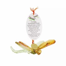 Live Happy Dragonfly Ornament #6006930 Enesco~Promise Poem~Acrylic~Green/Gold~ - £13.14 GBP