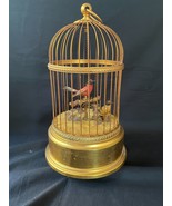 Vintage Swiss Reuge Singing Bird Cage Gold Gilt Cage (Watch The Video) - $3,499.00