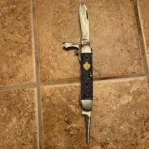 Vintage BSA Cub Scout Folding Pocket Knife Camillus New York USA Blue 3 ... - £20.74 GBP