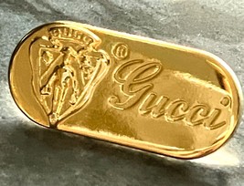 Authentic GUCCI gold jacket Logo plate 28 x 13mm - $60.06