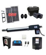 Full Kit And Solar Powered Gate Opener For Single Swing Gates Up To 880-Lb - £980.48 GBP