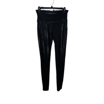 Spanx Women Black Faux Leather Tummy Control Shapewear Pull On Leggings ... - $561.00 MXN