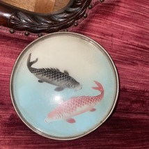Vtg Oriental Koi Fish Serving Platter PlateChinese Japanese Asian Decor - £19.94 GBP