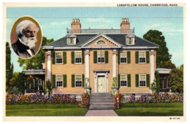 Longfellow House Cambridge Massachusetts Postcard Posted 1952 - £6.95 GBP